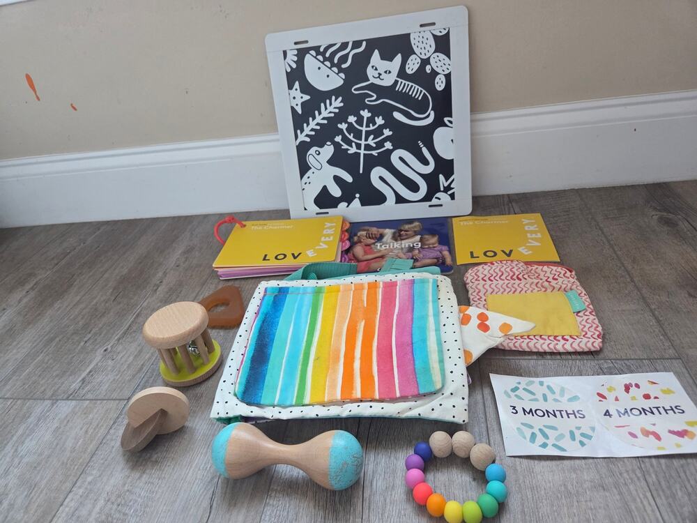 Lovevery The Charmer Play Kit (3-4 Months) - Montessori Baby Toys Set